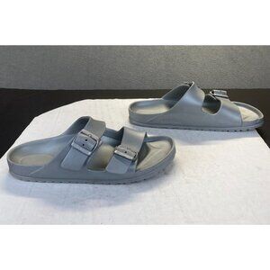Birkenstock Arizona Grey Rubber Straps Buckle Slide Sandals Women’s Size EUR 41